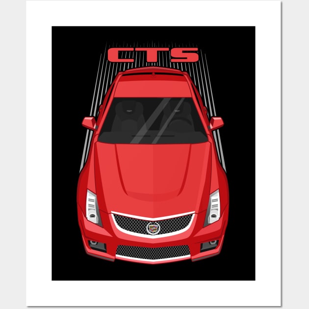 Cadillac CTS V Coupe 2011-2015 - Red Wall Art by V8social